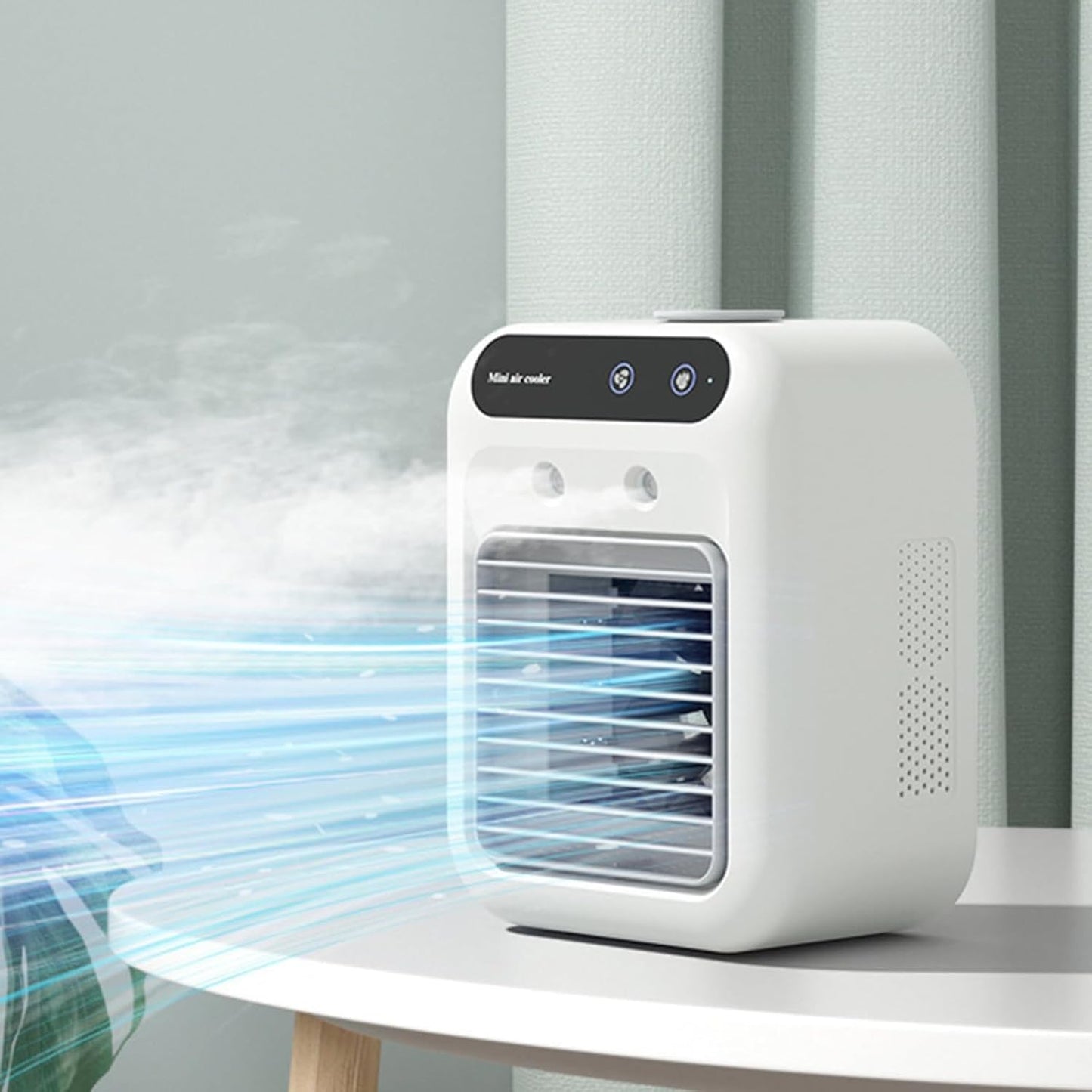 GENERIC Climatiseur Portable – Mini Refroidisseur Par évaporation Avec Réservoir D'eau De 500 Ml, 2 Vitesses Et 2 Options De Brume Pour La Maison, Le Bureau, La Chambre Ou La Chambre à Coucher
