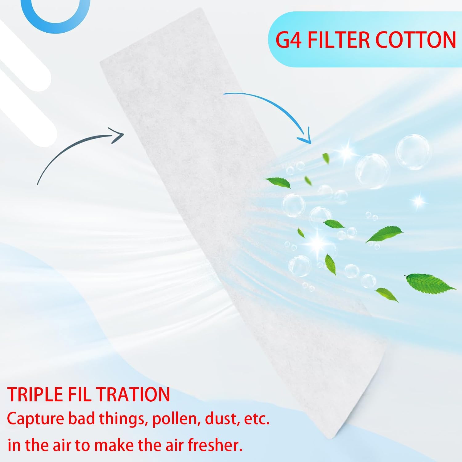 Filtre Pour Climatisation Gainable 50 X 120cm à Découper - G4 Convient Aux Conduits De Climatisation Industriel à Poussière (1pcs)