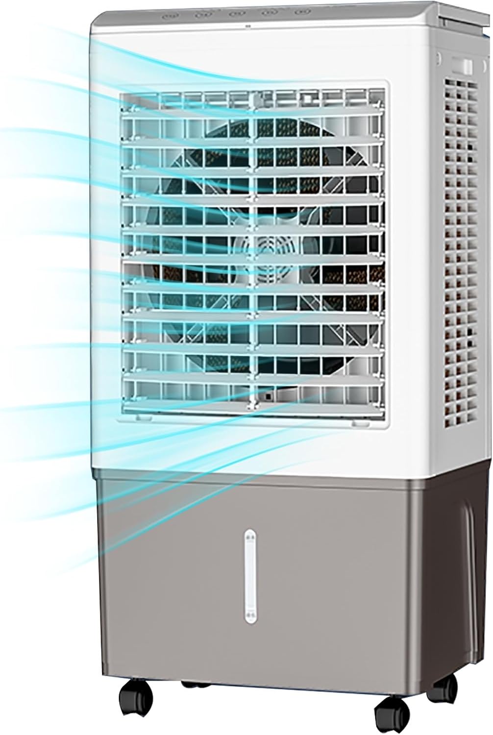 GENERIC Ventilateur De Refroidissement à évaporation – Grand Réservoir D'eau De 50 L, Minuterie 7,5 H, 3 Vitesses, Télécommande – Unité De Refroidissement Portable De Qualité Commerciale