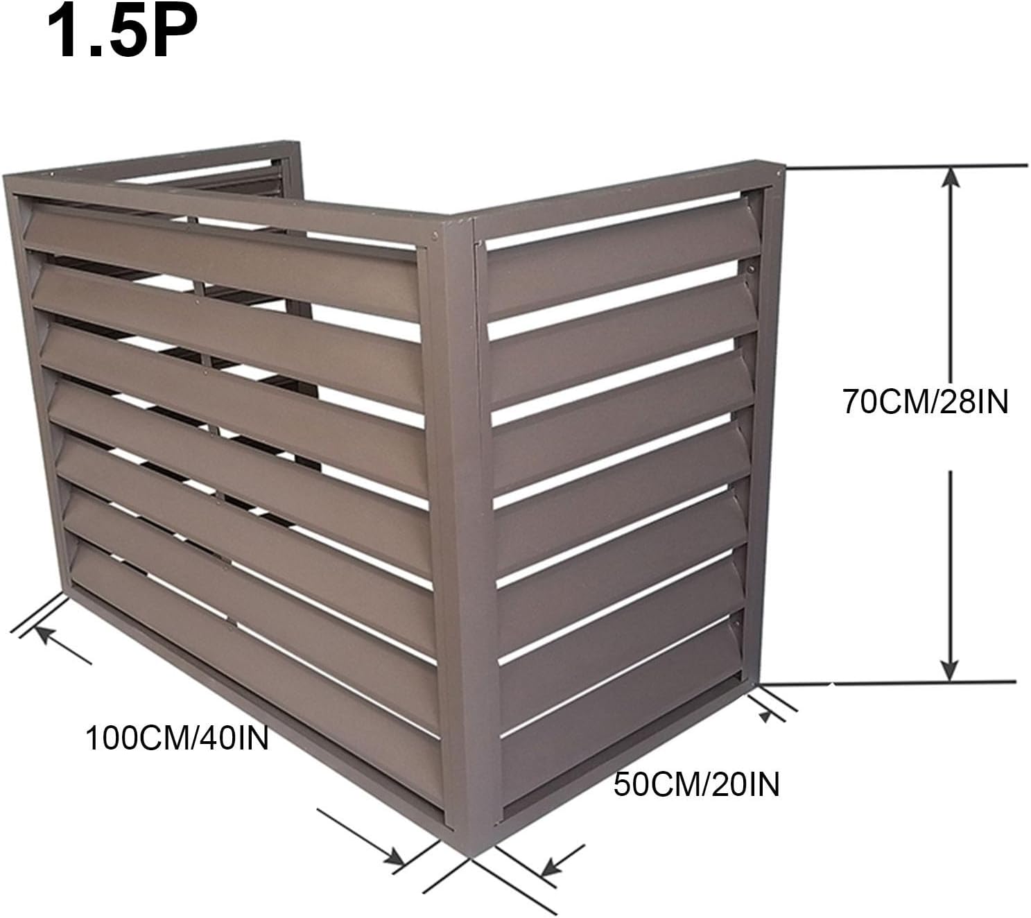 GENERIC Housse De Protection En Aluminium Pour Climatiseur - Résistante Aux Intempéries - Coupe-vent Et à La Grêle - Pour Unités Extérieures, Intérieur/extérieur