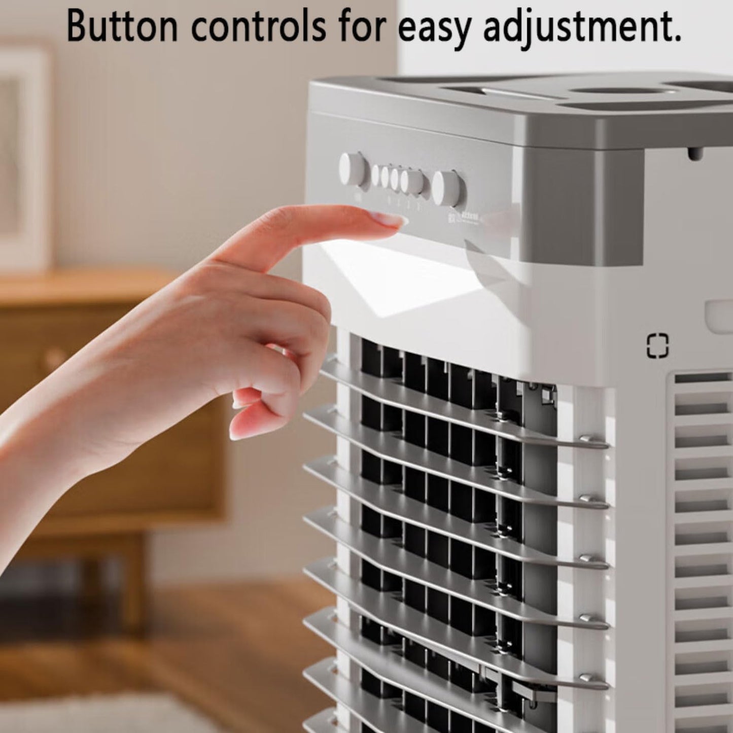 GENERIC Refroidisseur D'air Par évaporation Avec Réservoir D'eau De 55 L, Refroidissement 24 H, Oscillation à 60°, AC Portable Avec 4 Glacières, Pas Besoin De Tuyau, Idéal Pour Une Utilisation Dans La Chambre