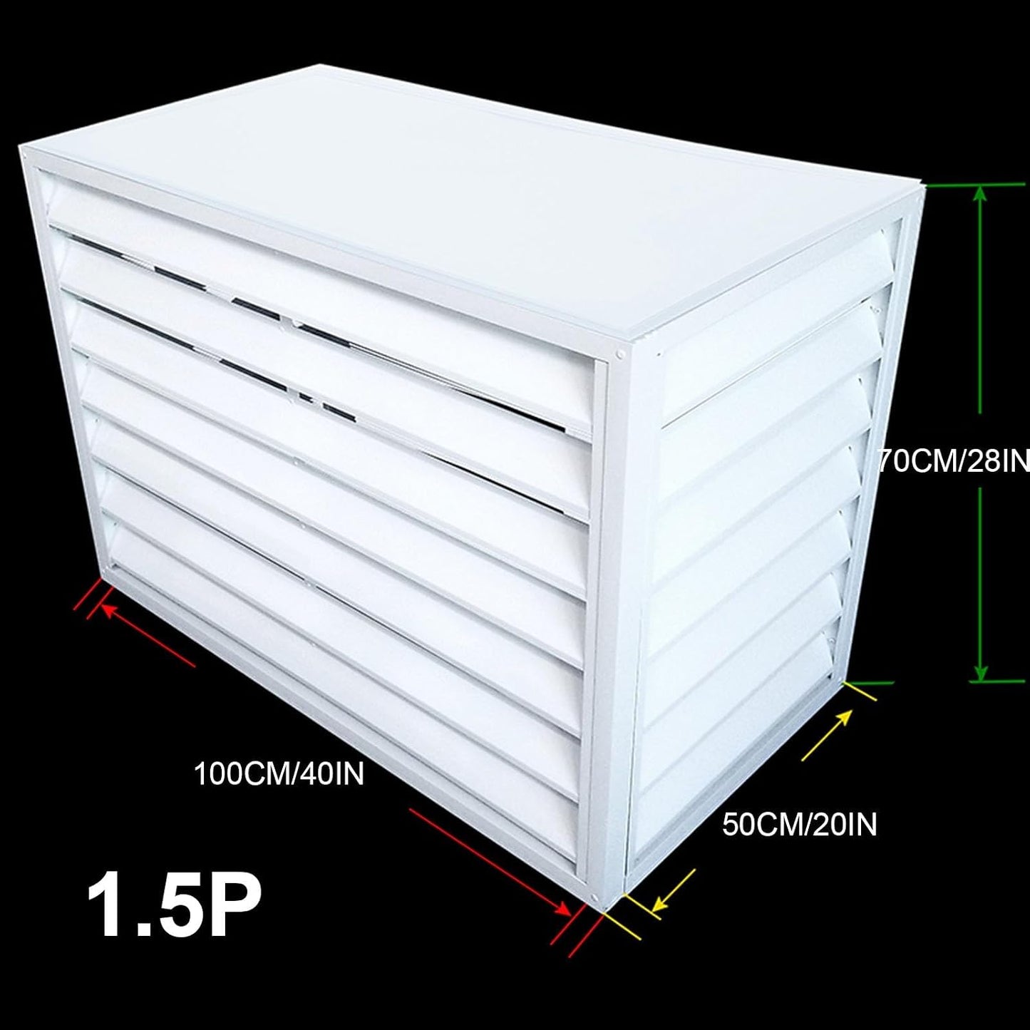  Housse En Aluminium Pour Climatiseur Mini Split Et Pompe à Chaleur, Protection Extérieure Résistante Aux Intempéries, Bouclier D'hiver Complet Pour Unités D'intérieur/extérieur, Couleur Blanche