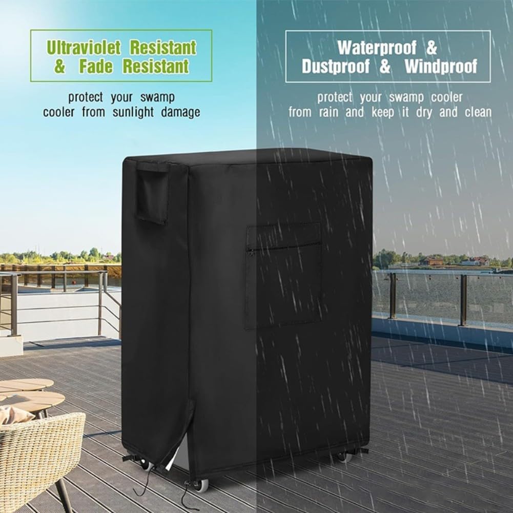  Housse Imperméable Pour Refroidisseur D'air Par évaporation Pour Refroidisseurs De Marais Portables De 2200 CFM, Tissu Oxford Robuste Avec Bords Renforcés