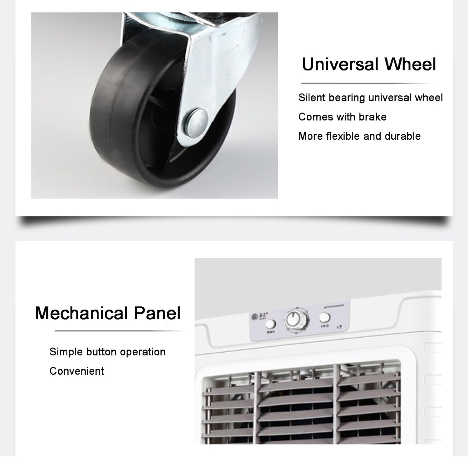 GENERIC Ventilateur De Refroidissement Par évaporation Industriel, Refroidisseur Mobile De Marais De 50L Avec 3 Vitesses, Volume D'air élevé Pour Les Usines, Entrepôts, Ateliers, Grands Espaces, Conception à
