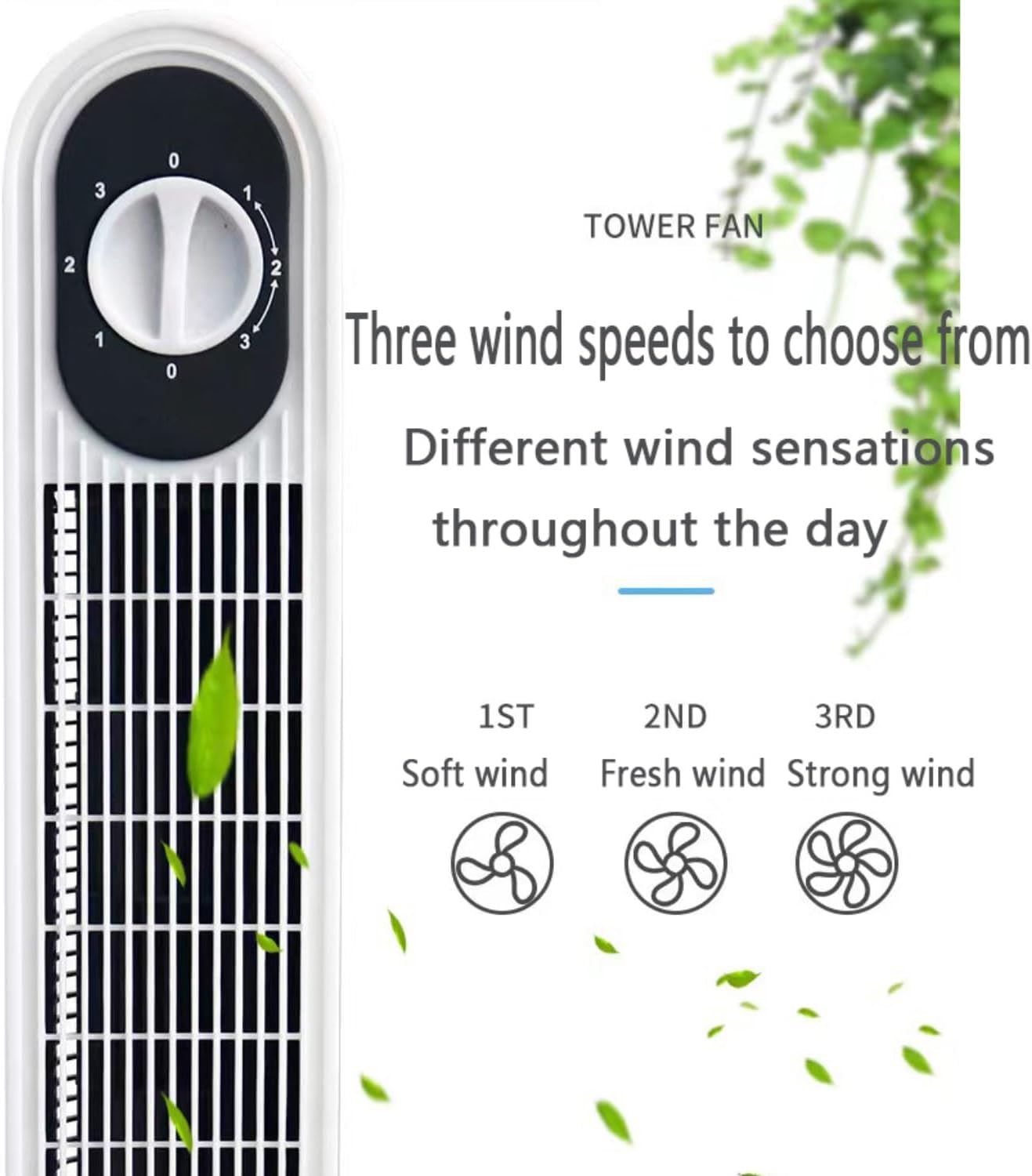  Ventilateur De Tour Sans Lame Silencieux 26ft/s Vitesse 30dB Bruit 80 Circulateur D'air Portable Oscillant Pour Le Camping De Bureau De Chambre Avec Poignée
