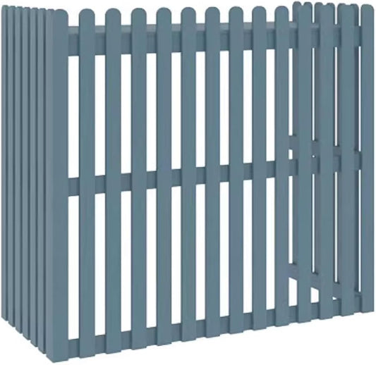 GENERIC Housse De Pompe à Chaleur Extérieure En Bois Pour Climatiseur - Brise-vue Décoratif Pour Unités Extérieures - Décoration De Support De Fleurs - Bleu - 105 X 50 X 95 Cm