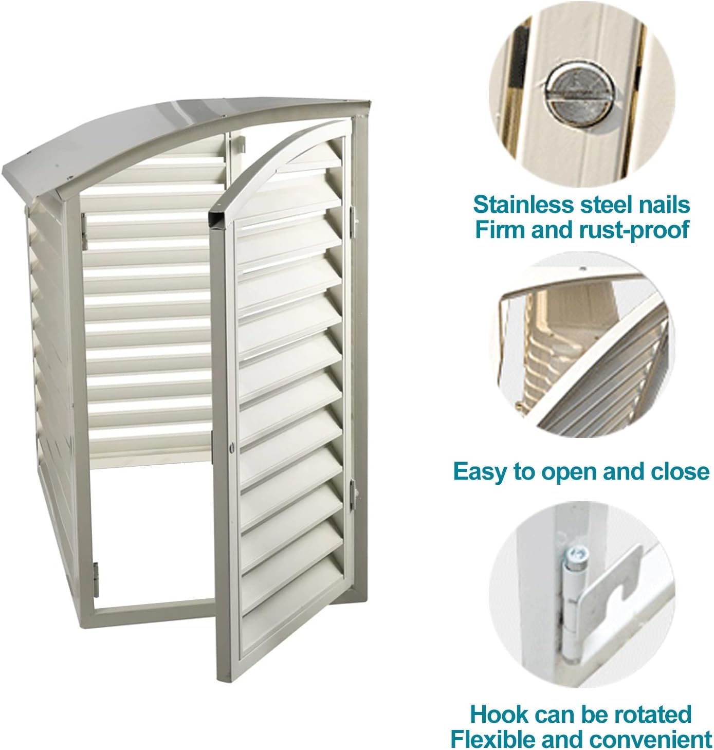  Housse De Protection Pour Climatiseur Mini-Split De Qualité Supérieure, En Aluminium, Avec écran De Protection Supérieur Pour Une Durabilité Et Une Résistance Accrues Aux