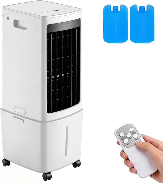 GENERIC Climatiseur De Marais, Refroidisseur D'air Par évaporation Avec Réservoir D'eau De 13 Litres, Oscillation à 120°, 3 Vitesses, AC Portable Avec Minuterie De 7,5 H, Pour Chambre, Bureau, Terrasse