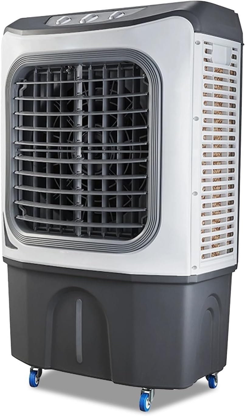  Refroidisseur D'air Par Évaporation, Air Conditioner, Ventilateur Humidificateur 3 En 1, Climatiseur Mobile Pour Intérieur, Extérieur, Patio, Garage