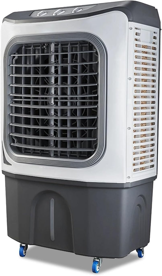  Refroidisseur D'air Par Évaporation, Air Conditioner, Ventilateur Humidificateur 3 En 1, Climatiseur Mobile Pour Intérieur, Extérieur, Patio, Garage