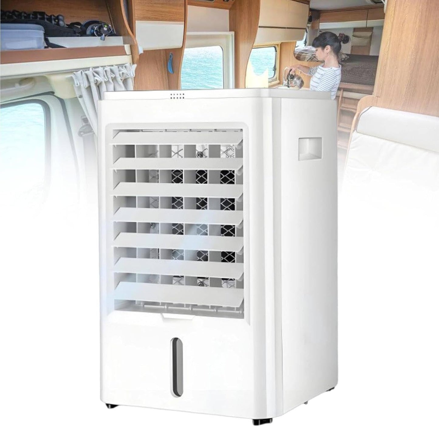  Climatiseur Portable Pour Camions 12 V/24 V, Ventilateur De Refroidissement Par évaporation à 3 Vitesses Et 4 Modes, Refroidisseur D'air Silencieux Pour Semi-remorques Et Camping-cars Car&home-24V