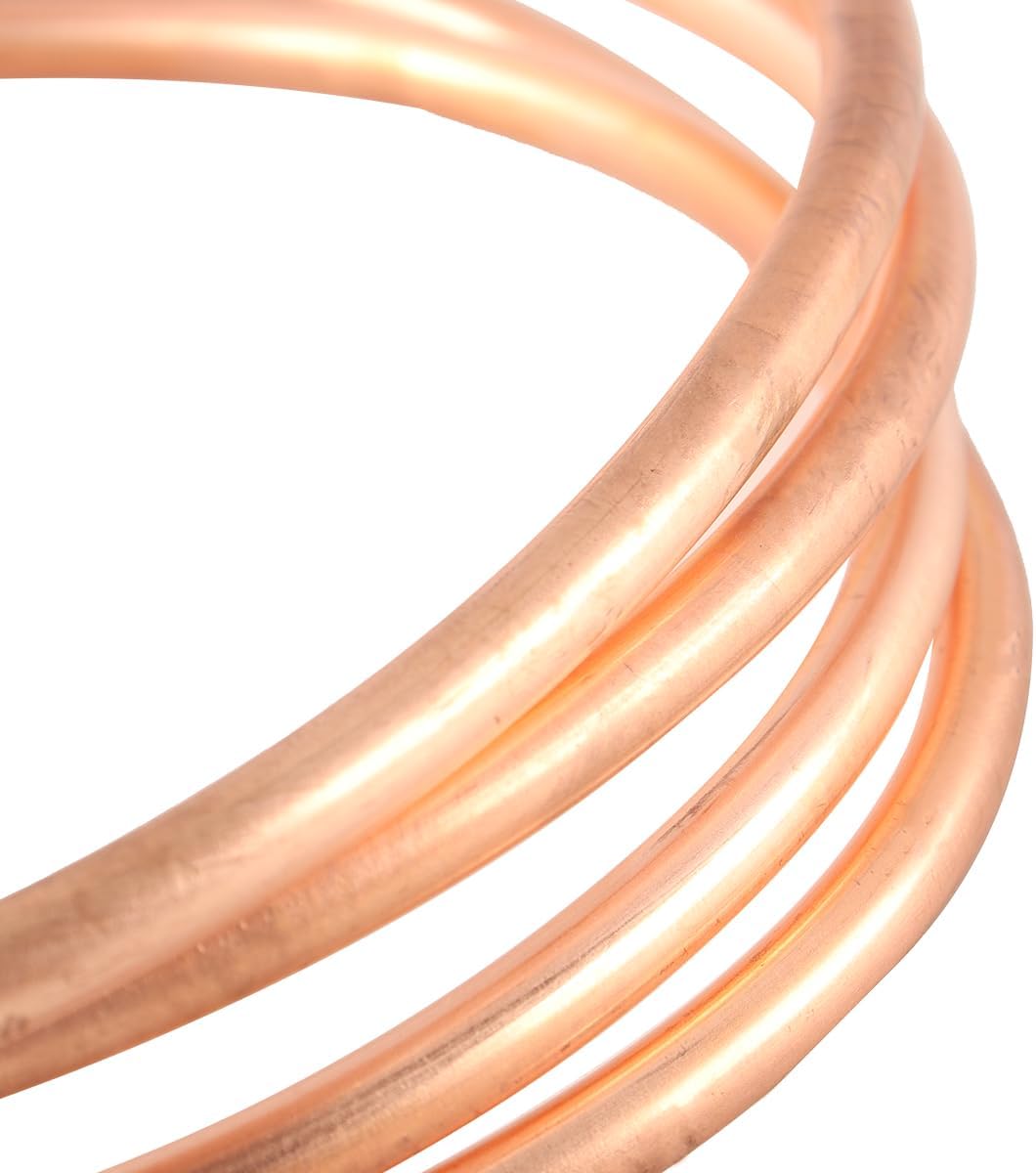  Tube En Cuivre Pour Climatiseur Et Réfrigérateur, Diamètre Extérieur 6 Mm, épaisseur De Paroi 0,5 Mm, Longueur 2 Mètres, Pour Applications De Refroidissement.