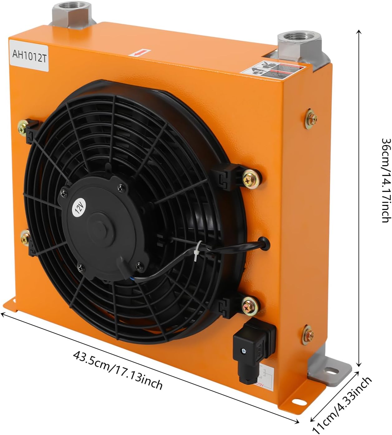  Refroidisseur D'air Hydraulique, 120 W, 6000 Kcal/h, Silencieux, 100 L/min, Refroidisseur D'huile Refroidi Par Air Pour Machines Agricoles, Pelleteuses, Engins De Chantier (DC 12 V)