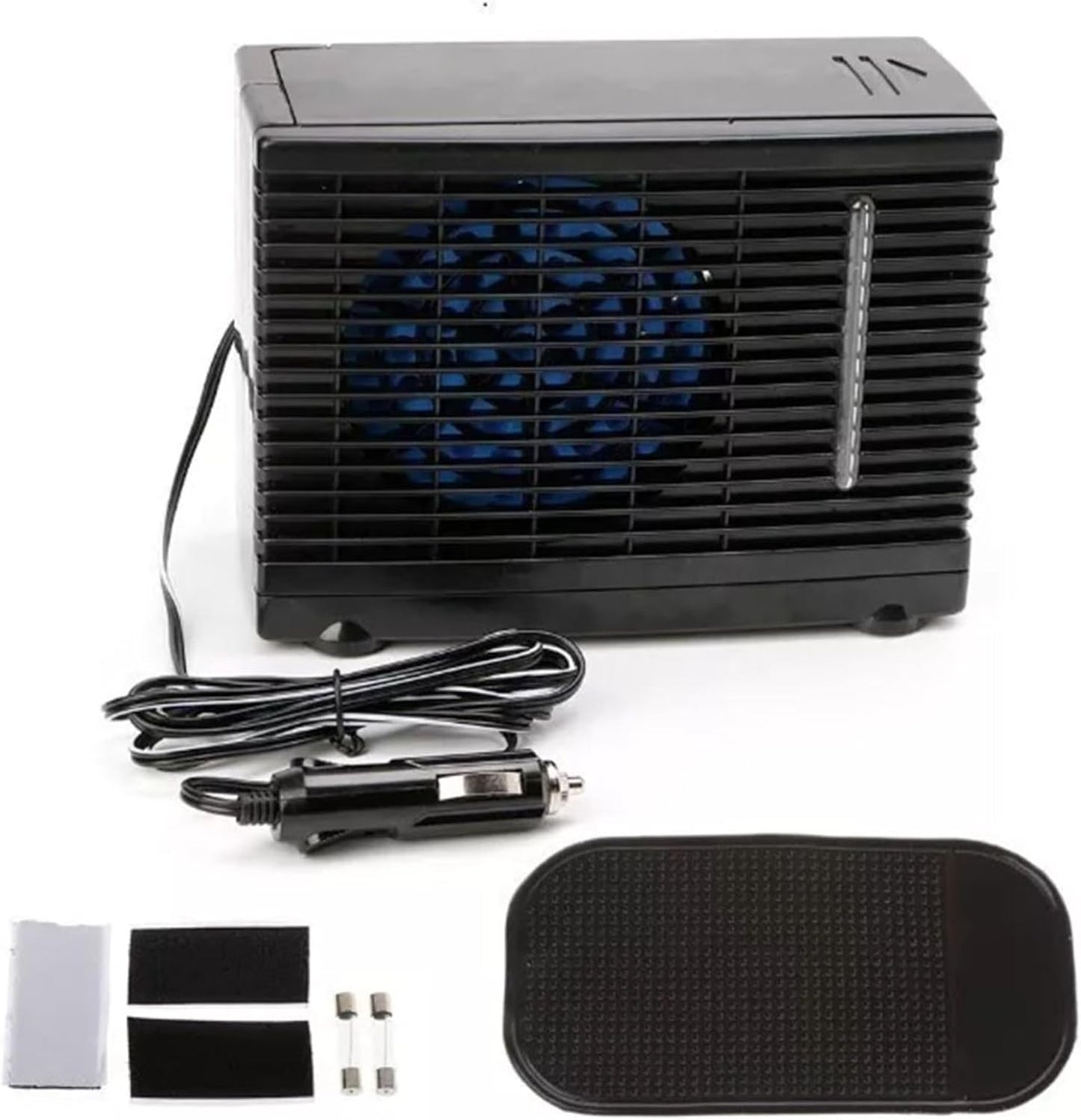  Ventilateur De Refroidissement Portable Pour Voiture, Refroidissement Par évaporation Réglable Pour Cabine De Véhicule, Ventilateur De Bureau à Faible Bruit Avec 3 à 5 Heures D'autonomie, Noir