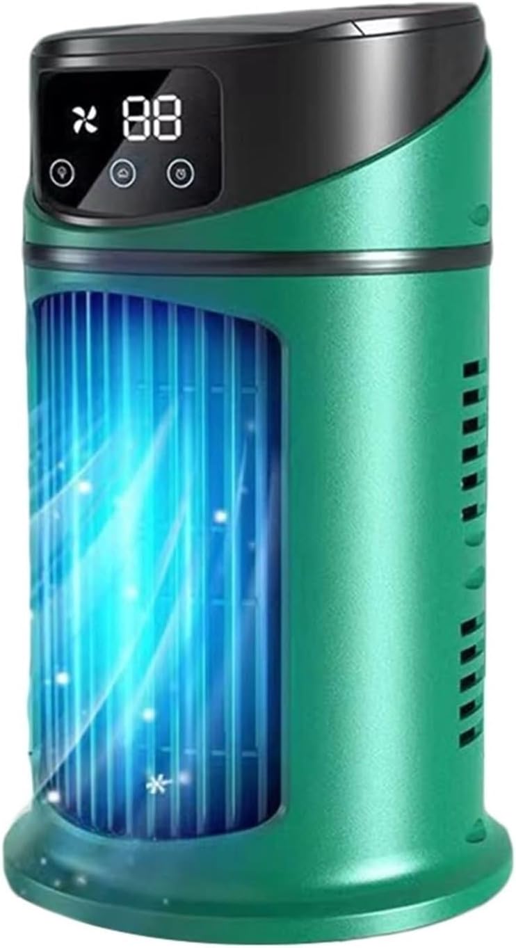  Mini Refroidisseur D'air Mobile Avec 3 Niveaux De Ventilateur, Ventilateur De Table Silencieux Avec Refroidissement Par évaporation, Inclinaison Réglable Et Réservoir D'eau De 2 L Pour Chambre à