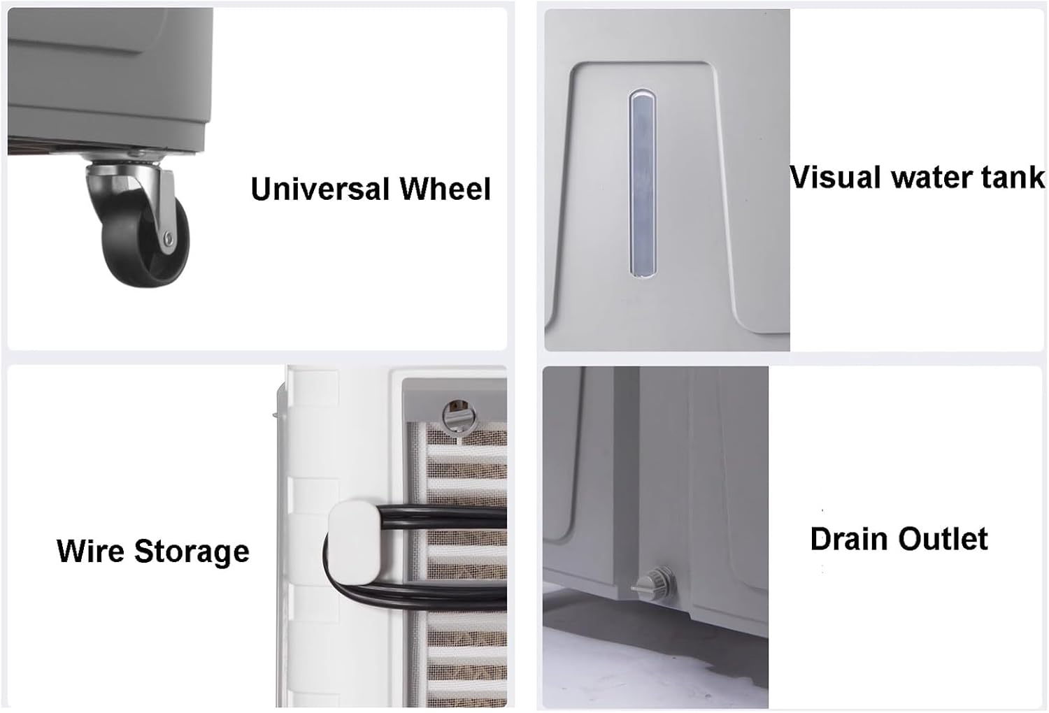GENERIC Ventilateur De Refroidisseur D'air évaporatif Commercial - 50 Litres De Large Avec Humidificateur, Télécommande, Oscillant, Réglages à 3 Vitesses, Flux D'air Puissant Pour Les Pièces Jusqu'à 60m2-18