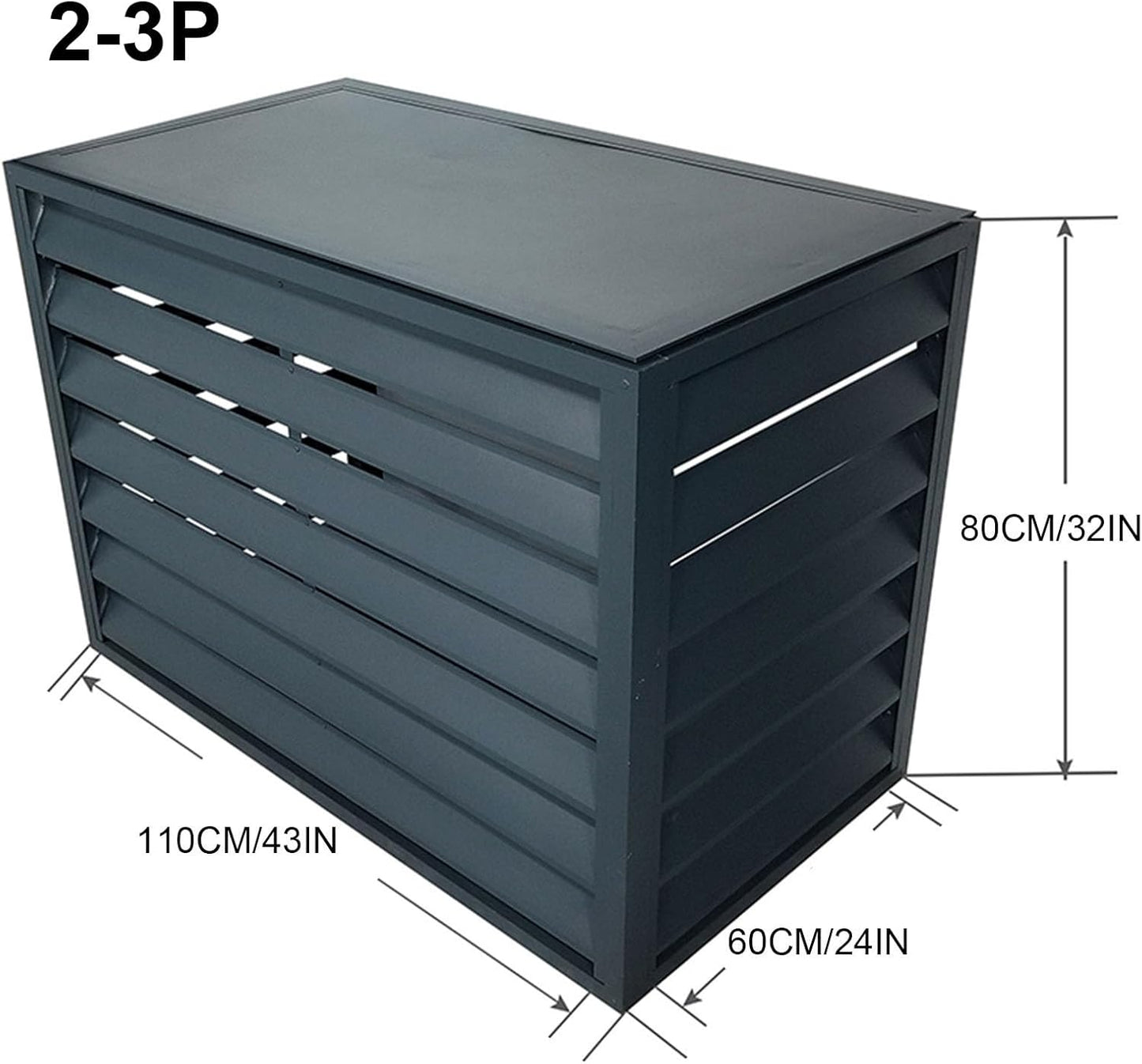 GENERIC Housse De Protection Pour Climatiseur Extérieur - Insonorisation, Résistant Aux Intempéries - Pour Dissimuler La Climatisation - Design Durable Et élégant
