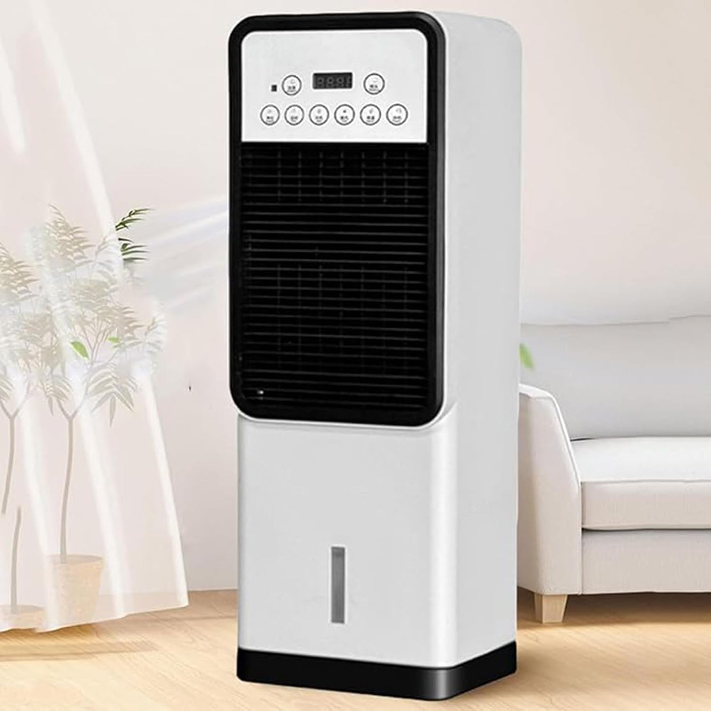 GENERIC Refroidisseur D'air Portable, Ventilateur De Refroidissement évaporatif 3-en-1 Avec Réservoir 1.2L, 4 Modes, Télécommande, Mode De Sommeil Silencieux Pour Le Bureau à Domicile De Chambre à Coucher, Pa