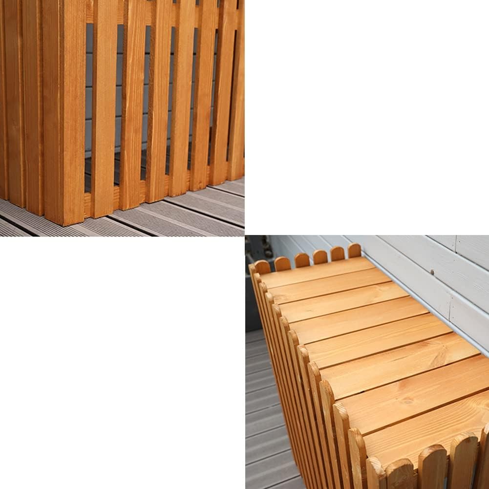 GENERIC Housse En Bois Pour Climatiseurs Extérieurs – Clôture AC Divisée Bleue 85 X 35 X 84 Cm – Parfaite Pour Dissimuler Et Protéger Les Unités De Climatisation.
