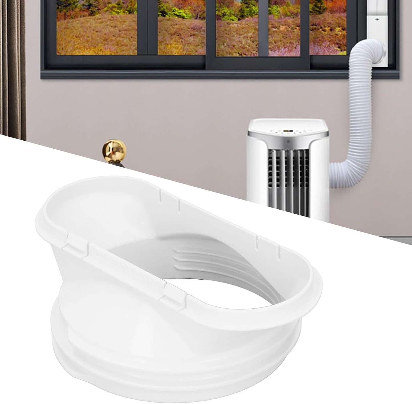  Interface De Tuyau De Conduit D'échappement De Climatiseur Adaptateur, 150mm/5.9in 130mm/5in Connecteur De Buse Plate Interface De Connecteur De Tuyau De Fenêtre D'échappement Coupleur De Climatiseur