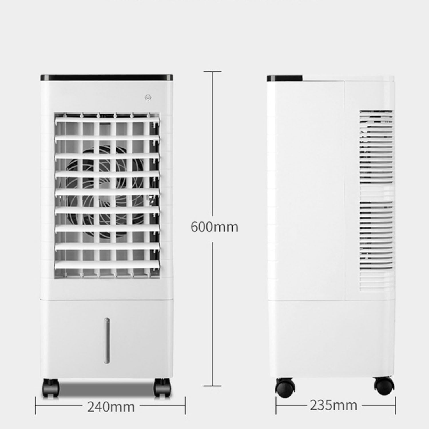 GENERIC Réservoir D'eau Portable De Refroidisseur D'air 9L, Ventilateur Avec Minuterie Et Télécommande, Climatisation Silencieuse Sans échappement, Refroidissement Mobile Pour La Maison Et Le Bureau, Blanc
