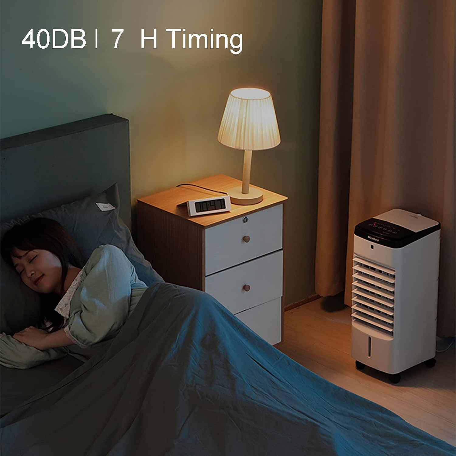 GENERIC Refroidisseur D'air Portable Avec Fonctions De Refroidissement Par évaporation, Humidificateur Et Purification Pour La Maison Et Le Bureau