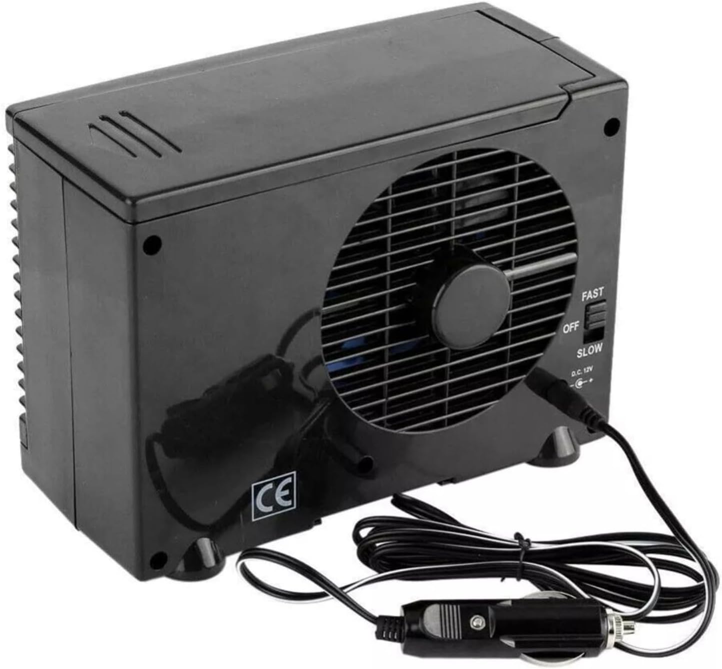 Ventilateur De Refroidissement Portable Pour Voiture, Refroidissement Par évaporation Réglable Pour Cabine De Véhicule, Ventilateur De Bureau à Faible Bruit Avec 3 à 5 Heures D'autonomie, Noir