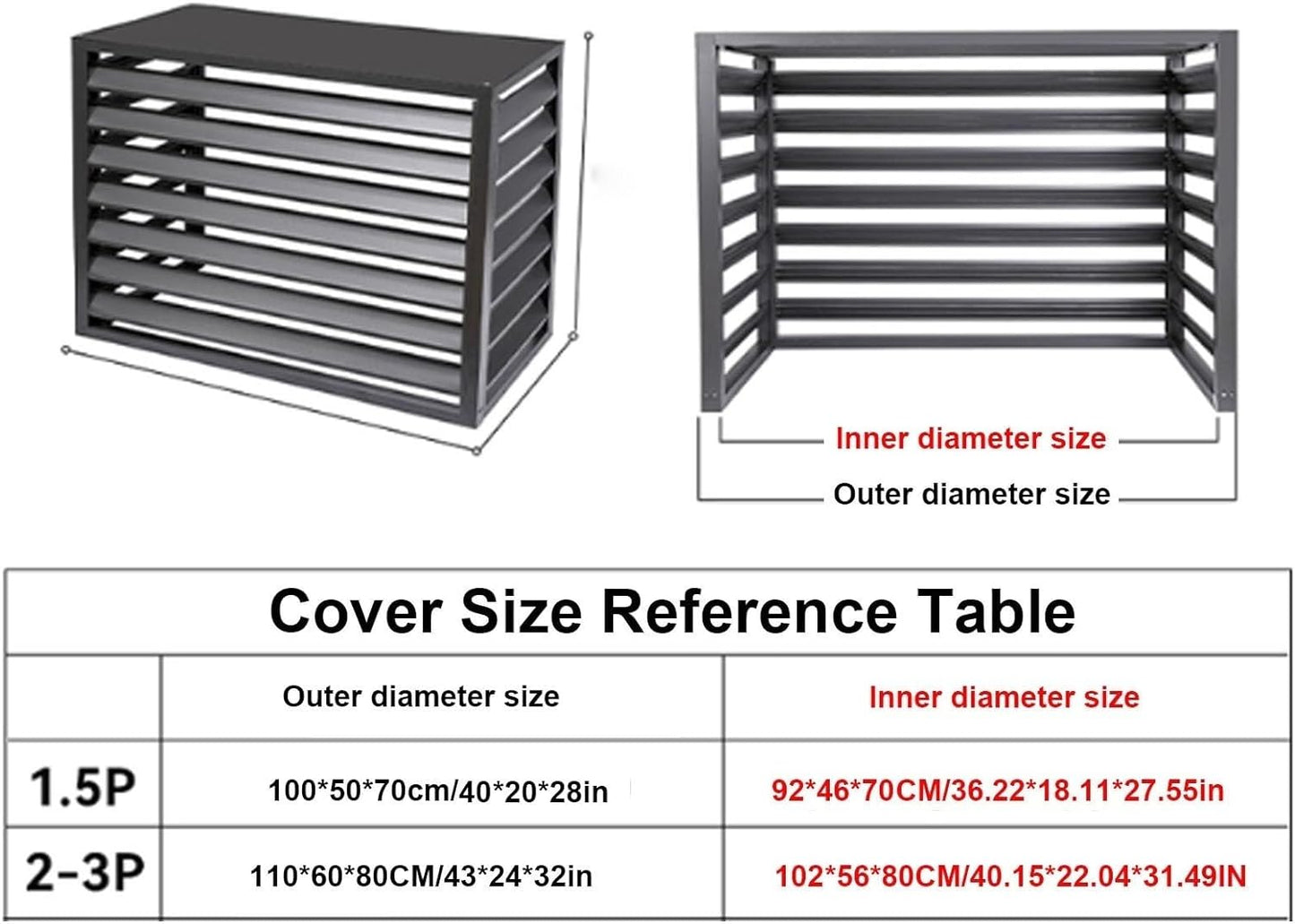 GENERIC Housse De Protection Pour Climatiseur Extérieur - Maille De Protection Pour Unités Séparées - Pare-soleil Pour Climatiseurs Externes - Protection Durable Contre La Température - S'adapte à La Plupart