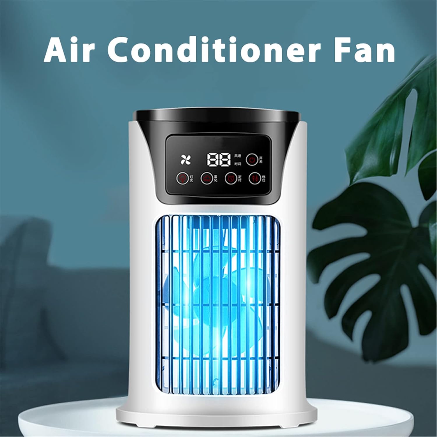 GENERIC Ventilateur De Refroidissement Portable Par évaporation, Ventilateur De Bureau USB Avec Vitesses Réglables Et Fonction Brume D'eau, Refroidisseur Personnel Sans Pales Pour Bureau, Chambre, Salle De