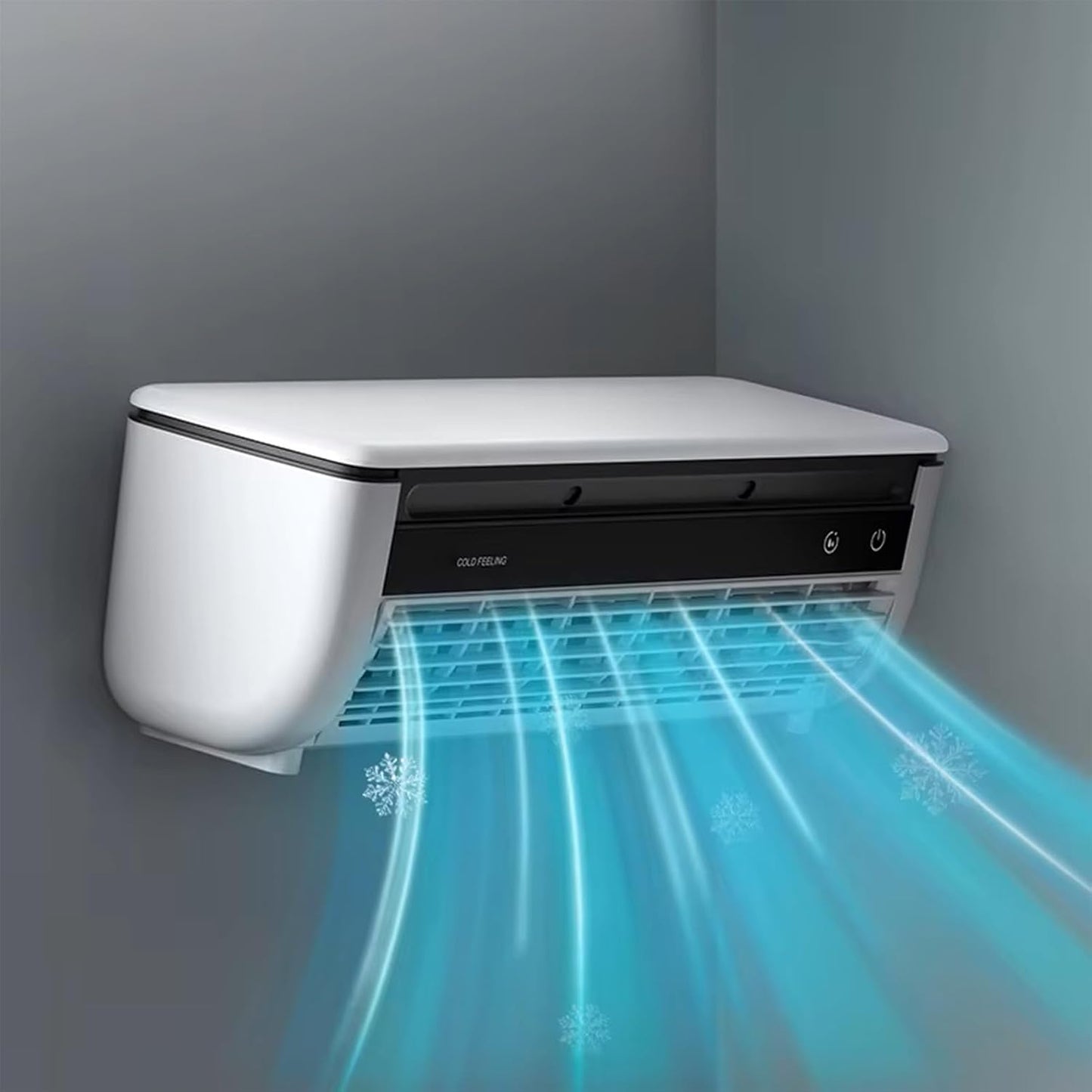  Ventilateur De Refroidissement À Air Mural Portable, Ventilateur De Refroidissement À Trois Vitesses, Refroidisseur D'espace Sans Fil, Pour La Cuisine, La Maison, La Table