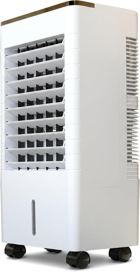 Refroidisseur Dair Par Évaporation, Ventilateur Portable Sans Fenêtre, 3 Vitesses De Ventilation Avec Télécommande, Diffusion Dair Grand Angle À 90°, Minuterie 12 H, Ventilateur Rafraîchissant