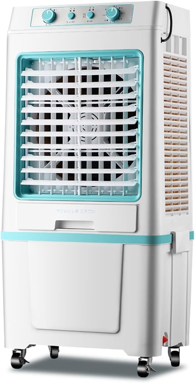 Refroidisseur D'air Portable Par évaporation Avec Oscillation Automatique, Ventilateur Humidificateur 3 En 1 Pour Intérieur, Extérieur, Patio, Garage
