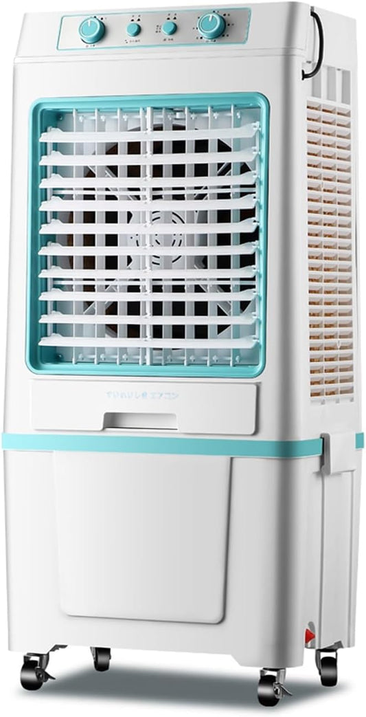  Refroidisseur D'air Portable Par évaporation Avec Oscillation Automatique, Ventilateur Humidificateur 3 En 1 Pour Intérieur, Extérieur, Patio, Garage
