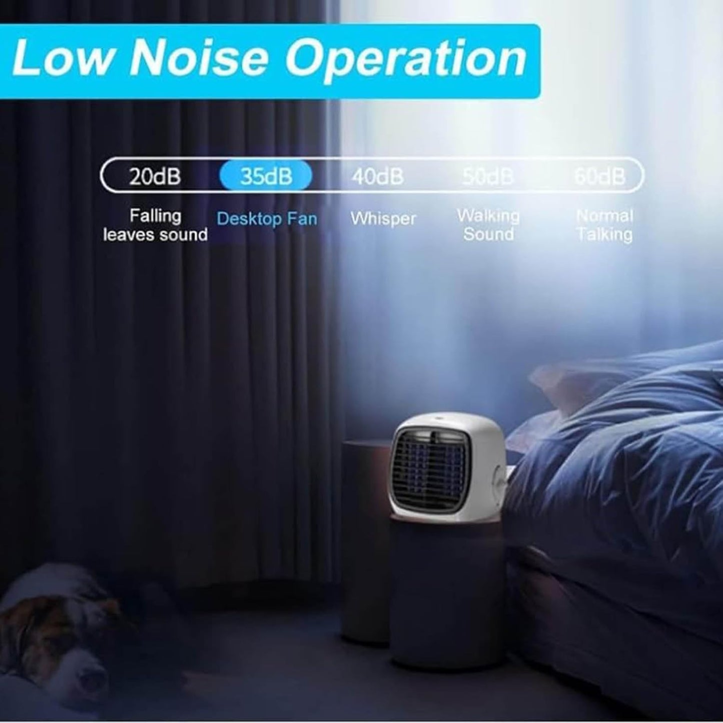 GENERIC Refroidisseur D'air Portable Et Humidificateur, Ventilateur 4 En 1 Par évaporation Pour La Maison, Le Bureau, Le Bureau, Sans Danger Pour Les Enfants Et Les Animaux Domestiques