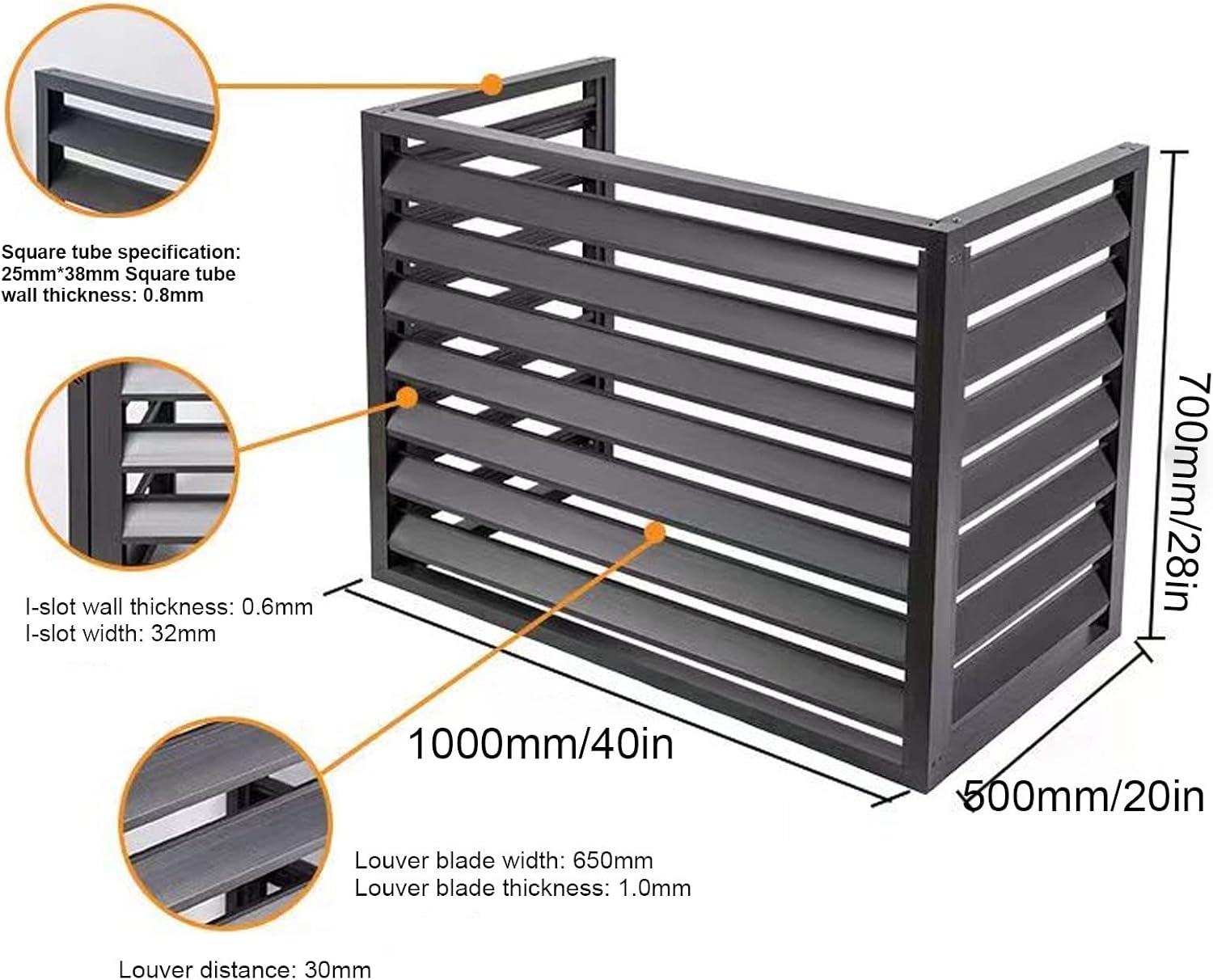  Support De Protection Pour Climatiseur, Housse De Protection Contre La Pluie Pour Climatiseur, Housse De Protection Pour Mini Climatiseur Split Pour Unité Extérieure, Clôture Pour Cacher Le