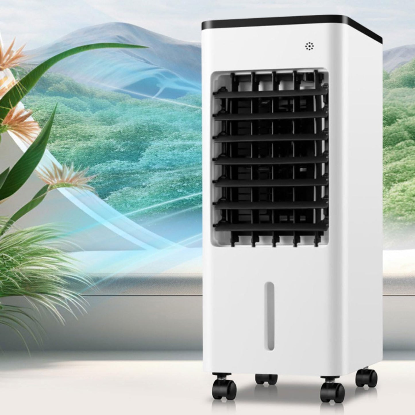GENERIC Refroidisseur D'air évaporatif 9L 3-en-1 Avec Télécommande, 3 Vitesses Et Minuterie 8H, Humidificateur De Ventilateur De Glace Portable Pour Bureau De Chambre à Coucher, Expérience De Refroidissement