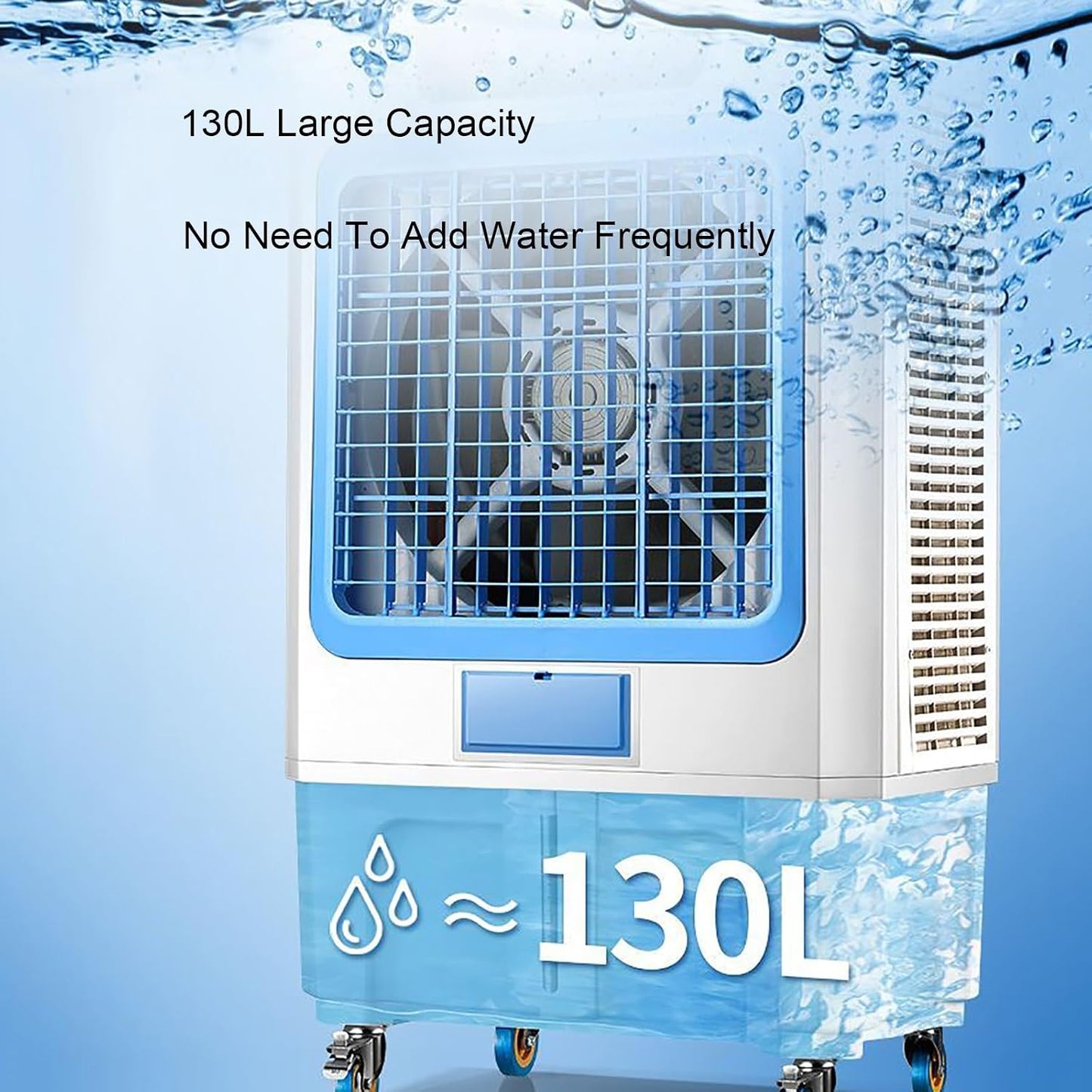  Climatiseur Swamp Cooler Avec 6 Blocs De Glace, Refroidisseur D'air Par évaporation Portable, 3 Modes Et 3 Vitesses, Minuterie 12 H Et Télécommande Pour Chambre, Garage, Terrasse