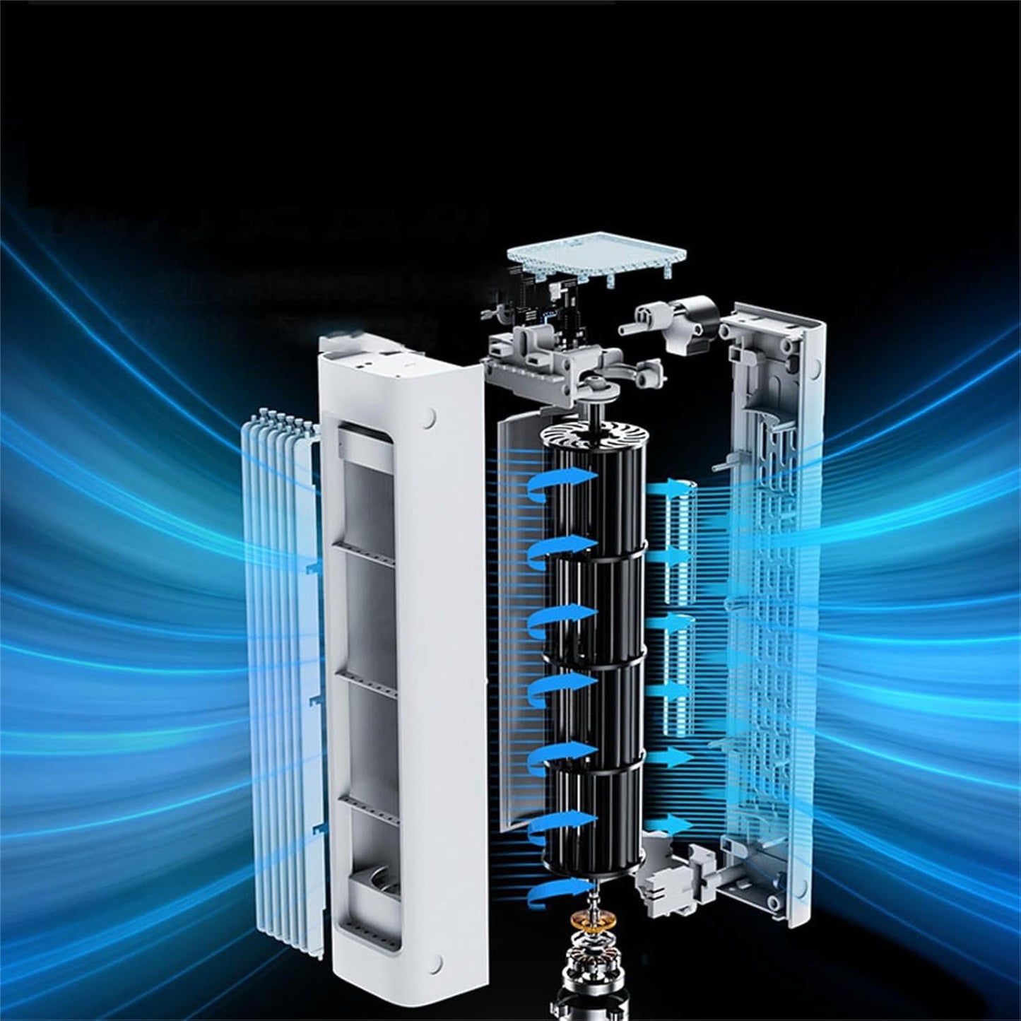  Breezamax, Breeze Max Air Cooler, Qinux Brizaac Climatiseur Mobile, Sherum Rafraichisseur D'air, Mini Climatiseur Portable, Silencieux Et 3 Vitesses, Avec Télécommande, Pour La Maison, Bureau (Blanc)
