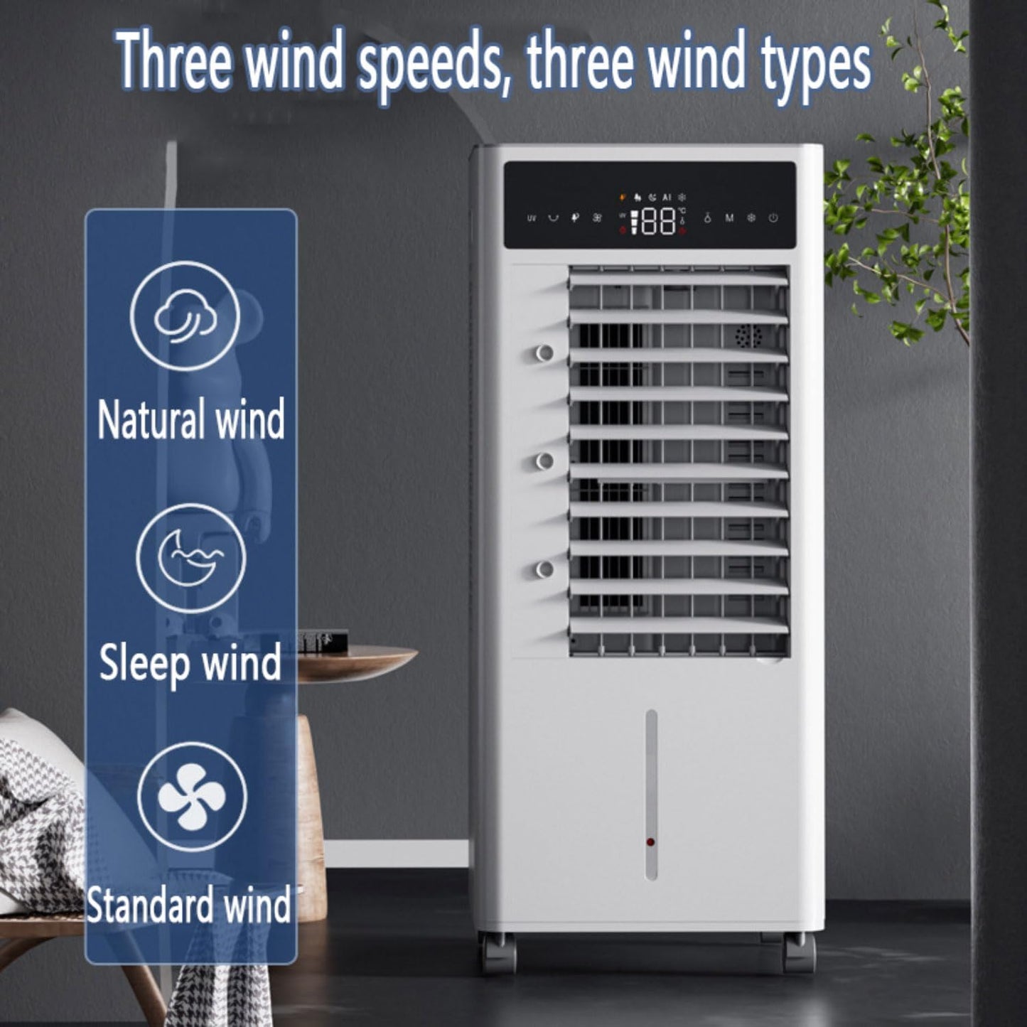 GENERIC Sans Fenêtre, Climatisation Portable Avec Télécommande, Climatiseur, Tubeless, Silencieux, Refroidisseur à évaporation Oscillant, Ventilateur De Réfrigérateur Pour Chambre à Coucher, Intérieur Et Exté