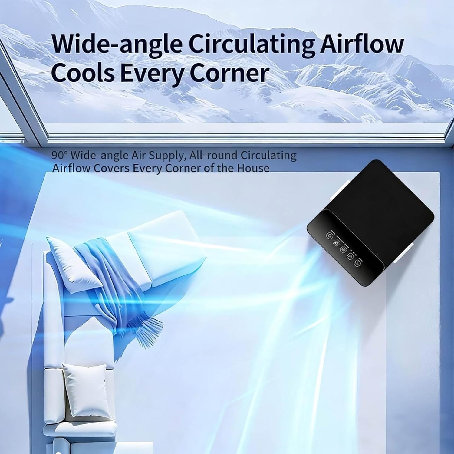 GENERIC Ventilateur De Climatiseur Portable 10L, Ventilateur De Refroidisseur D'air évaporatif Avec 3 Vitesses, Ventilateur à Faible énergie D'économie D'espace Avec Roues Pour Le Bureau à Domicile Et La Cham