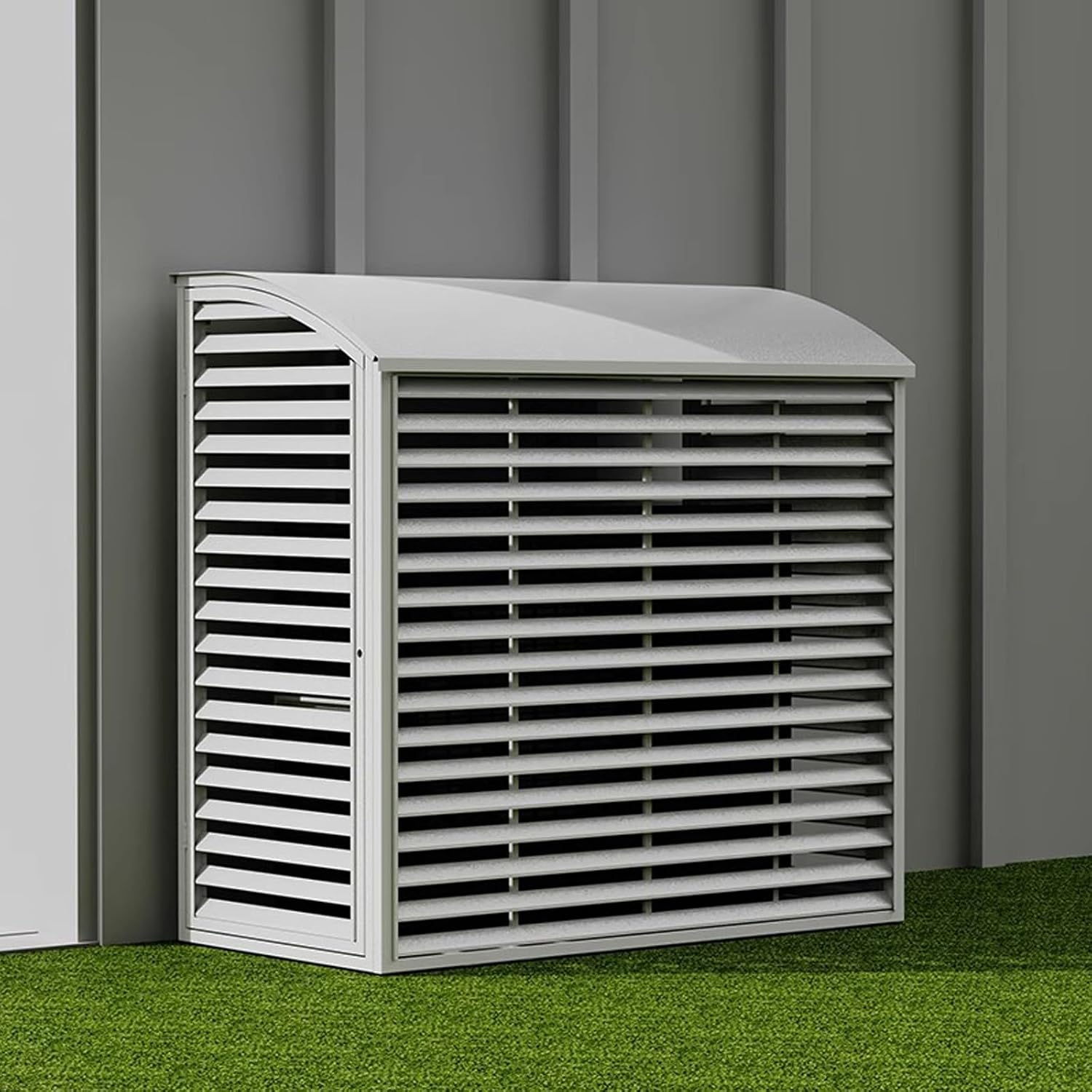  Housse De Protection Pour Climatiseur Mini-Split De Qualité Supérieure, En Aluminium, Avec écran De Protection Supérieur Pour Une Durabilité Et Une Résistance Accrues Aux