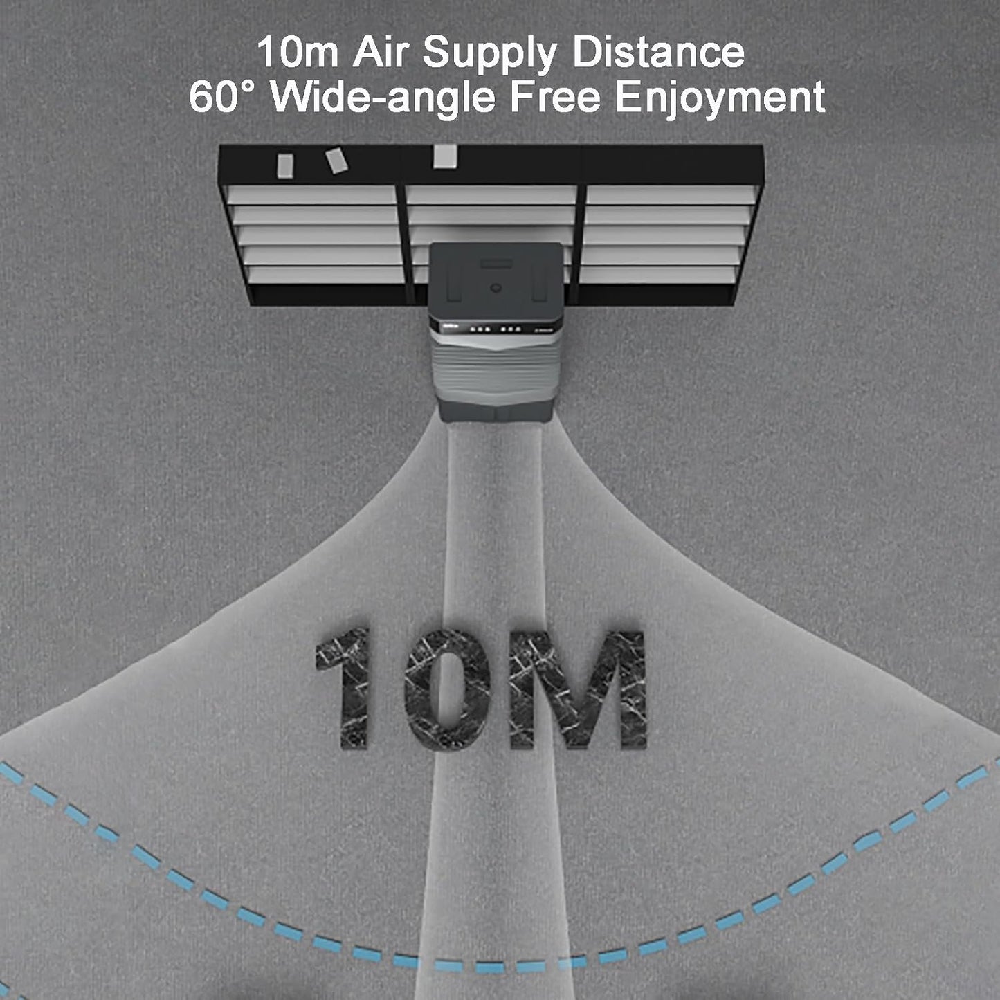 GENERIC Refroidisseur D'air Par évaporation Industriel Avec Oscillation à 120°, 3 Vitesses, 4 Blocs De Glace, 4 Roues Universelles Pour Intérieur Et Extérieur