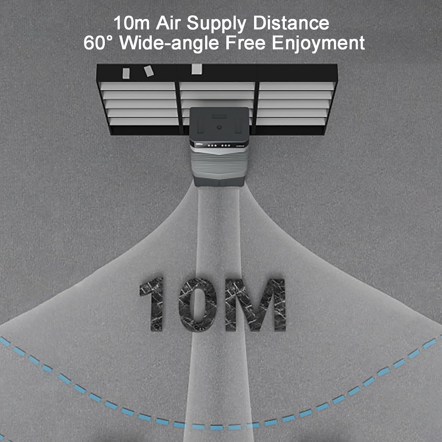 GENERIC Refroidisseur D'air Par évaporation Industriel Avec Oscillation à 120°, 3 Vitesses, 4 Blocs De Glace, 4 Roues Universelles Pour Intérieur Et Extérieur