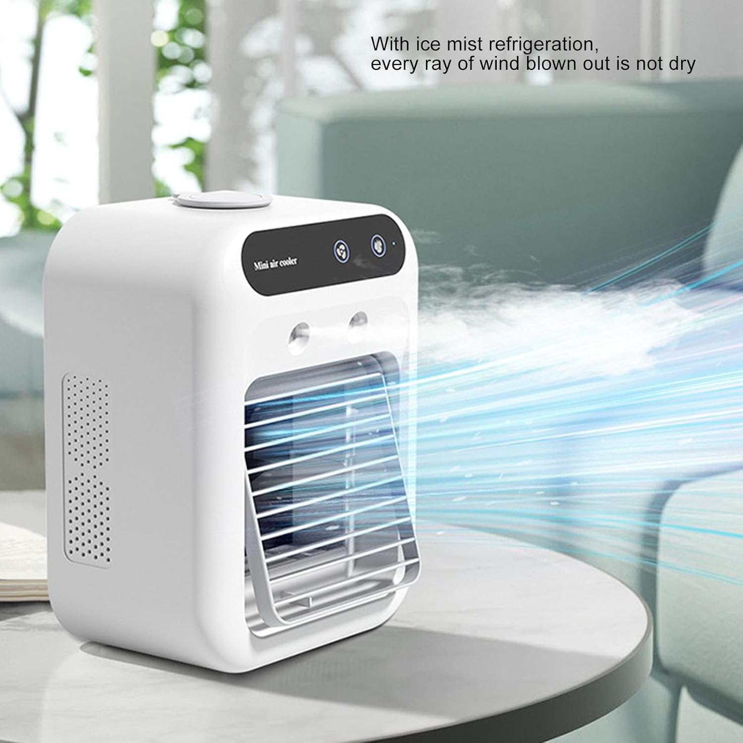  Cocoarm Ventilateur De Climatiseur Portable, Matériau ABS, Refroidissement Efficace, Capacité Du Réservoir De 500 Ml Pour Un Usage Personnel à Domicile, Bureau, Camping-car