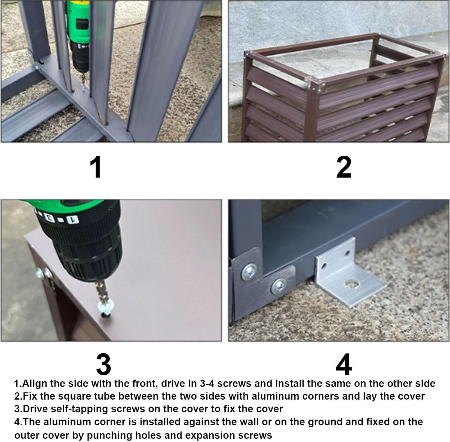 GENERIC Housse De Climatiseur En Aluminium De Qualité Supérieure - Résistante à L'eau Et Au Vent - Protection Contre La Grêle Et Les Intempéries - Utilisation En Intérieur/extérieur