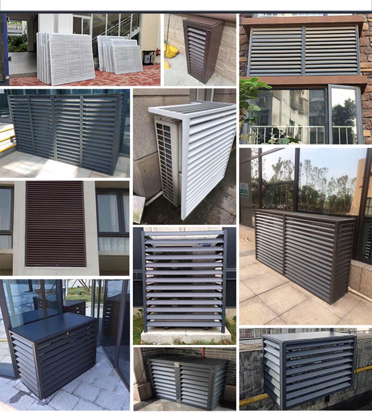 GENERIC Couvercle De Climatiseur Extérieur En Aluminium Pour Unité De Climatisation, Couvercle De Lame De Protection Pour Pompe à Chaleur Pour Unités Extérieures