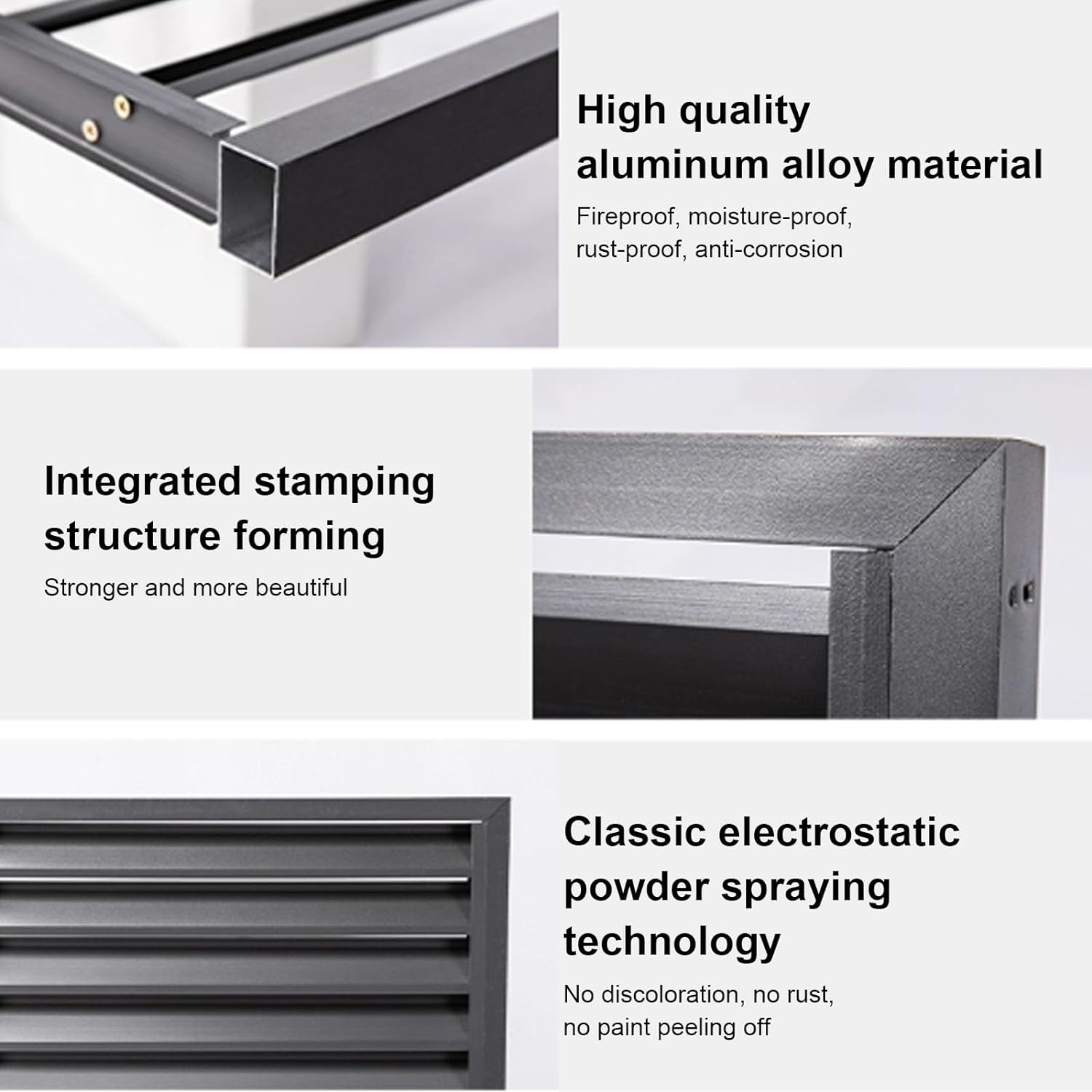 GENERIC Housse En Aluminium Pour Climatiseurs Mini Unités Séparées, Résistante Aux Intempéries Et Au Vol, Protection Extérieure Durable Pour Pompes à Chaleur Et Unités De Climatisation, Bouclier En Aluminium