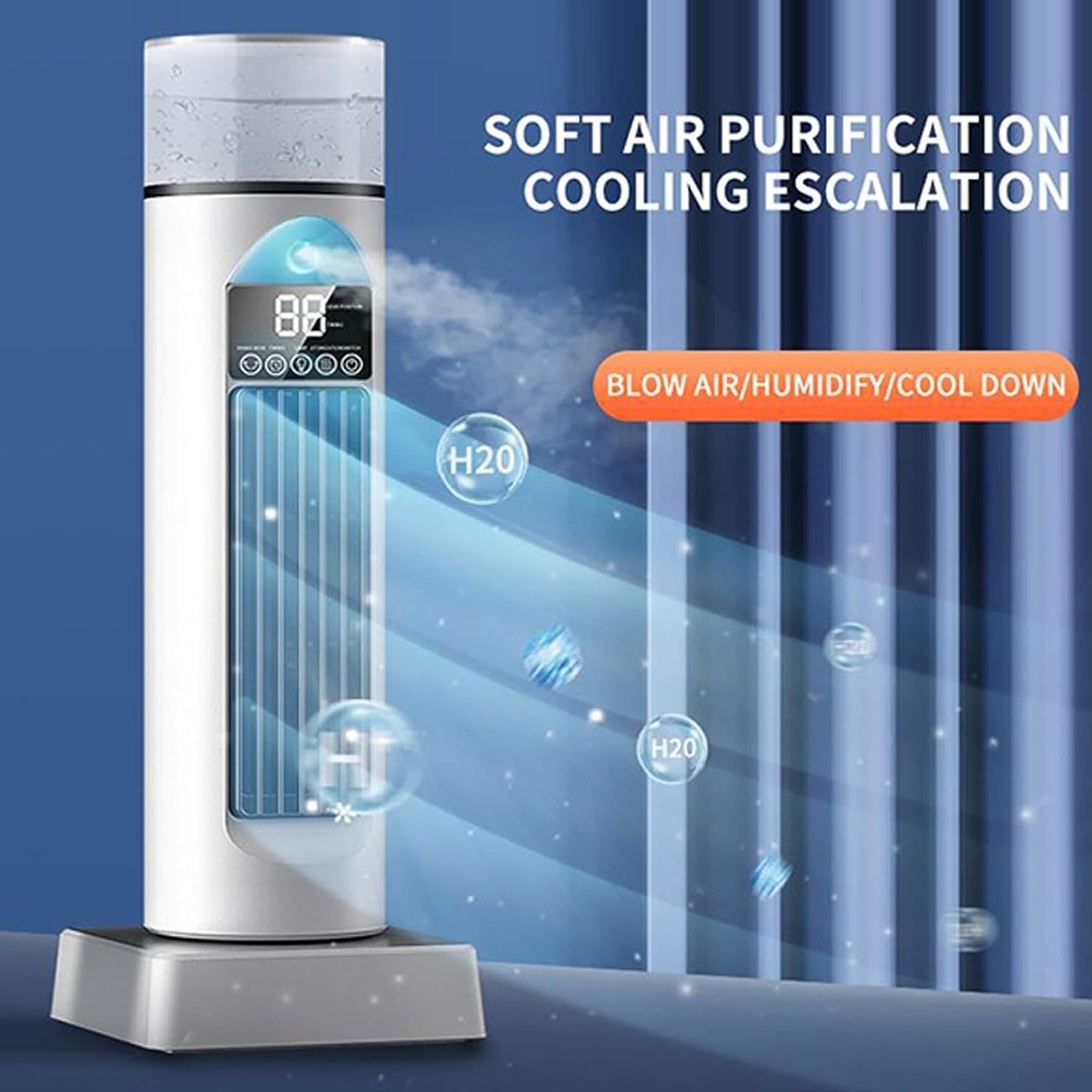  Ventilateur De Climatiseur – Ventilateur De Pulvérisation Sans Pales, Ventilateurs De Refroidissement USB Tour De Bureau | Brume De Réapprovisionnement En Eau, Refroidisseur D'espace Personnel Pour La