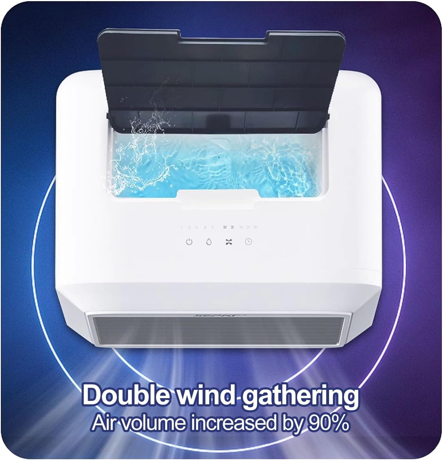  Refroidisseur D'air Par évaporation, Mini Air Conditioner Portable à 3 Vitesses Avec Humidificateur, Pour Chambre, Bureau Et Camping, Rechargeable Par USB
