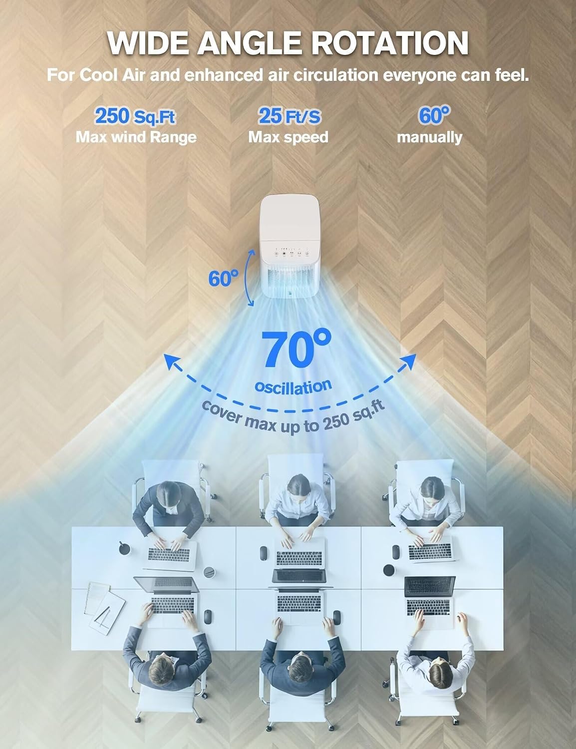  Refroidisseur D'air évaporateur Mobile 3 En 1 Avec 4 Blocs Réfrigérants Et Réservoir D'eau De 3 L, 3 Niveaux De Ventilateur Et Minuterie (7 Heures), Refroidissement Silencieux Pour Chambre à Coucher
